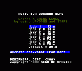 Activator Command Demo 30 Hz
