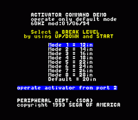 Activator Command Demo 60 Hz